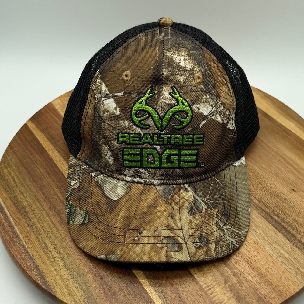 Realtree Edge‎ Camo Trucker Hat Mens Adjustable Snapback Mesh Back 0913